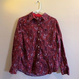 Womens wrangler button down shirt